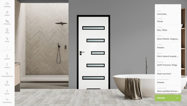 Beltéri ajtó tervező program